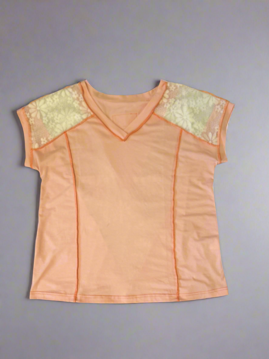 Peach Blossom Lace Top