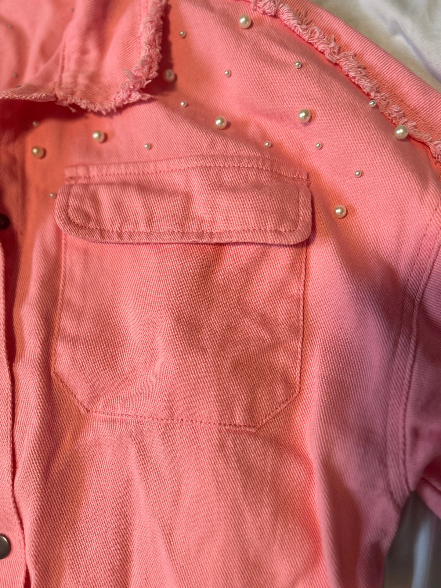 Pretty in Pearl - Denim Jacket
