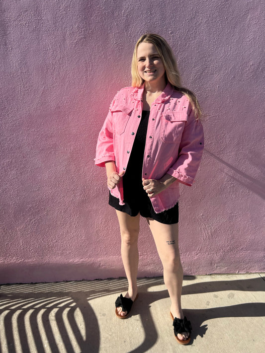 Pretty in Pearl - Denim Jacket