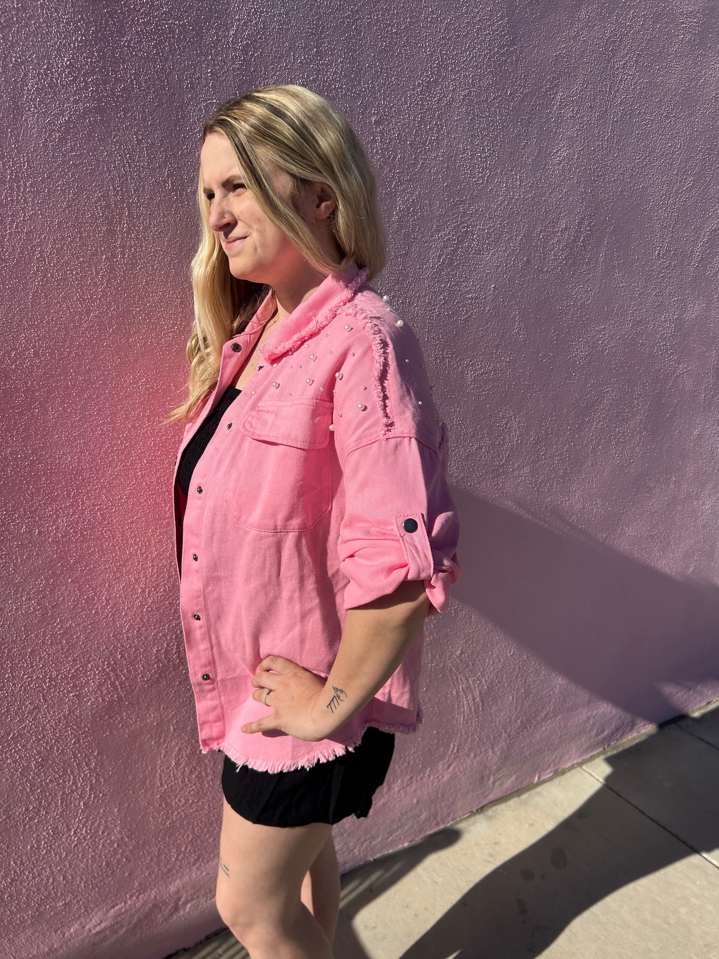Pretty in Pearl - Denim Jacket