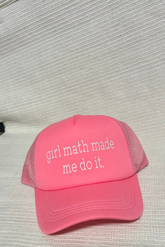 Girl Math Trucker Hat